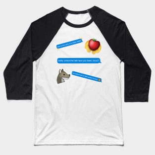 Twilight Text and Emoji Set Baseball T-Shirt